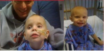 Matthew during treatment. Photos courtesy of The Leukemia & Lymphoma Society and Matthew Hauser.