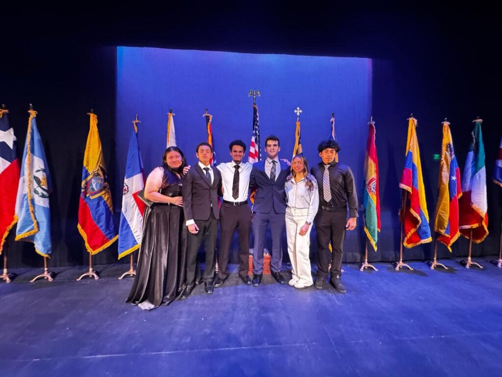 Gavin Falcon, a senior at Long Reach High School in Columbia, MD, attends an awards event with other student leaders during Hispanic Heritage Month last year.